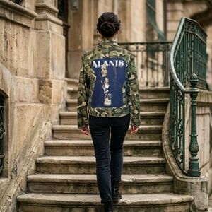 OOAK ALANIS CAMO JEAN JACKET SM-LG